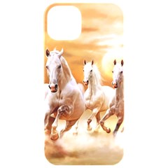 Seven Horses, Sun Iphone 15 Pro Black Uv Print Pc Hardshell Case by kyorashop23