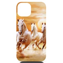 Seven Horses, Sun Iphone 14 Black Uv Print Case by kyorashop23