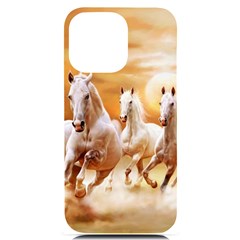 Seven Horses, Sun Iphone 14 Pro Max Black Uv Print Case by kyorashop23