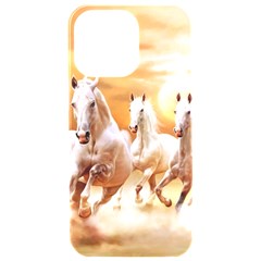 Seven Horses, Sun Iphone 15 Pro Max Black Uv Print Pc Hardshell Case by kyorashop23