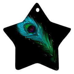 Shree Krishna, Feather, Lord, Rainbows Ornament (star)