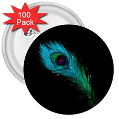 Shree Krishna, Feather, Lord, Rainbows 3  Buttons (100 pack) 