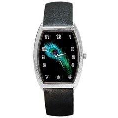 Shree Krishna, Feather, Lord, Rainbows Barrel Style Metal Watch