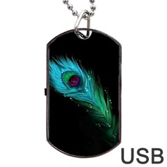 Shree Krishna, Feather, Lord, Rainbows Dog Tag Usb Flash (two Sides) by kyorashop23