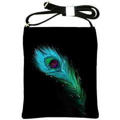 Shree Krishna, Feather, Lord, Rainbows Shoulder Sling Bag by kyorashop23