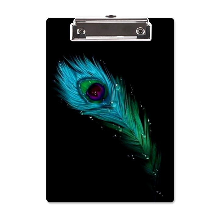 Shree Krishna, Feather, Lord, Rainbows A5 Acrylic Clipboard