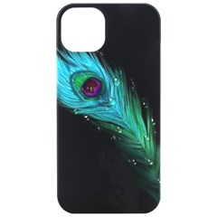 Shree Krishna, Feather, Lord, Rainbows Iphone 15 Pro Black Uv Print Pc Hardshell Case by kyorashop23