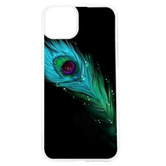 Shree Krishna, Feather, Lord, Rainbows Iphone 15 Tpu Uv Print Case by kyorashop23