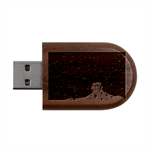 Water Drops, Lui, Amazing Wood Oval USB Flash Drive USB