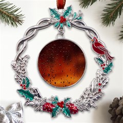 Water Drops, Lui, Amazing Metal X mas Wreath Holly Leaf Ornament