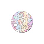 Usheen Carebears, Bears, Cat, Colorful, Cute, Pastel, Pattern Golf Ball Marker Front