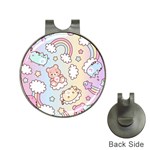 Usheen Carebears, Bears, Cat, Colorful, Cute, Pastel, Pattern Hat Clips with Golf Markers Front