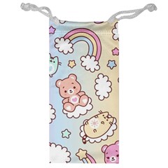 Usheen Carebears, Bears, Cat, Colorful, Cute, Pastel, Pattern Jewelry Bag