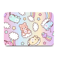 Usheen Carebears, Bears, Cat, Colorful, Cute, Pastel, Pattern Plate Mats by kyorashop23