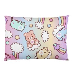 Usheen Carebears, Bears, Cat, Colorful, Cute, Pastel, Pattern Pillow Case (two Sides)