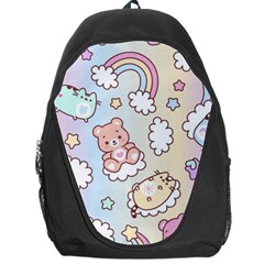 Usheen Carebears, Bears, Cat, Colorful, Cute, Pastel, Pattern Backpack Bag by kyorashop23