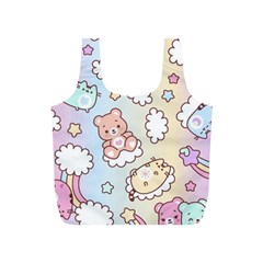 Usheen Carebears, Bears, Cat, Colorful, Cute, Pastel, Pattern Full Print Recycle Bag (s) by kyorashop23