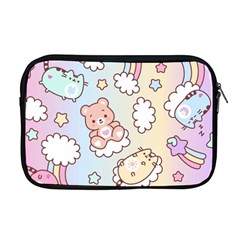 Usheen Carebears, Bears, Cat, Colorful, Cute, Pastel, Pattern Apple Macbook Pro 17  Zipper Case by kyorashop23