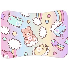 Usheen Carebears, Bears, Cat, Colorful, Cute, Pastel, Pattern Velour Seat Head Rest Cushion by kyorashop23