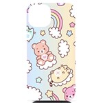 Usheen Carebears, Bears, Cat, Colorful, Cute, Pastel, Pattern iPhone 14 Black UV Print Case Front