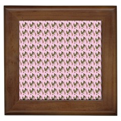 Fern Pattern 2 Pink Framed Tile by snowwhitegirl