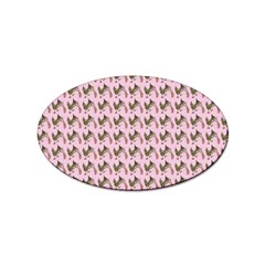 Fern Pattern 2 Pink Sticker (oval) by snowwhitegirl