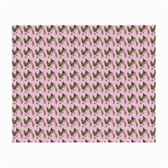 Fern Pattern 2 Pink Small Glasses Cloth (2 Sides) by snowwhitegirl