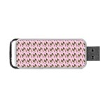 Fern Pattern 2 Pink Portable USB Flash (One Side) Front