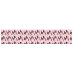 Fern Pattern 2 Pink Small Premium Plush Fleece Scarf