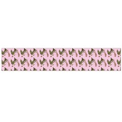 Fern Pattern 2 Pink Large Premium Plush Fleece Scarf 