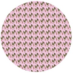 Fern Pattern 2 Pink Wooden Bottle Opener (round) by snowwhitegirl