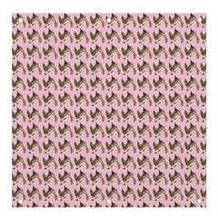 Fern Pattern 2 Pink Banner And Sign 4  X 4  by snowwhitegirl