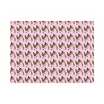 Fern Pattern 2 Pink Premium Plush Fleece Blanket (Mini) 35 x27  Blanket Front