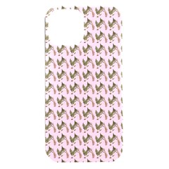 Fern Pattern 2 Pink Iphone 15 Plus Black Uv Print Pc Hardshell Case