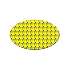 Fern Pattern 2 Yellow Sticker (oval) by snowwhitegirl