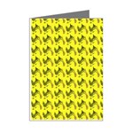 Fern Pattern 2 Yellow Mini Greeting Cards (Pkg of 8) Right