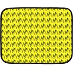 Fern Pattern 2 Yellow Two Sides Fleece Blanket (Mini) 35 x27  Blanket Front