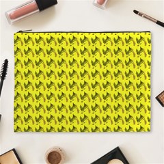 Fern Pattern 2 Yellow Cosmetic Bag (xl) by snowwhitegirl