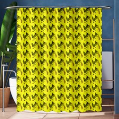 Fern Pattern 2 Yellow Shower Curtain 60  X 72  (medium)  by snowwhitegirl