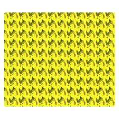 Fern Pattern 2 Yellow Two Sides Premium Plush Fleece Blanket (kids Size) by snowwhitegirl