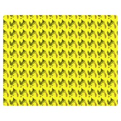 Fern Pattern 2 Yellow Two Sides Premium Plush Fleece Blanket (teen Size) by snowwhitegirl