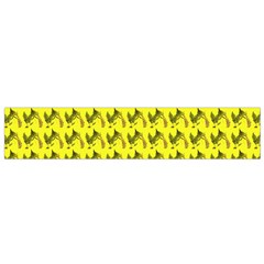 Fern Pattern 2 Yellow Small Premium Plush Fleece Scarf