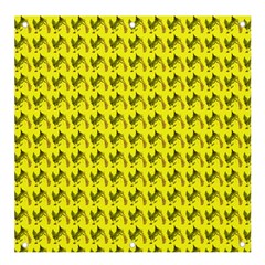 Fern Pattern 2 Yellow Banner And Sign 4  X 4  by snowwhitegirl