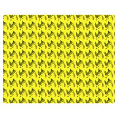 Fern Pattern 2 Yellow Premium Plush Fleece Blanket (medium) by snowwhitegirl