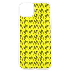 Fern Pattern 2 Yellow Iphone 15 Pro Tpu Uv Print Case by snowwhitegirl