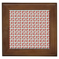 Kawaii Jam Pattern Aqua Framed Tile by snowwhitegirl