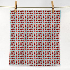 Kawaii Jam Pattern Aqua Face Towel by snowwhitegirl