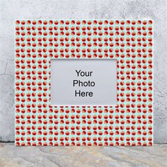 Kawaii Jam Pattern Aqua White Wall Photo Frame 5  X 7  by snowwhitegirl