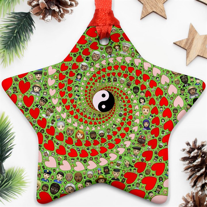 Love Avatars Characters Roles Yin Yang Ornament (Star)