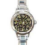 Mindset Stimulus Response Emotion Round Italian Charm Watch Front